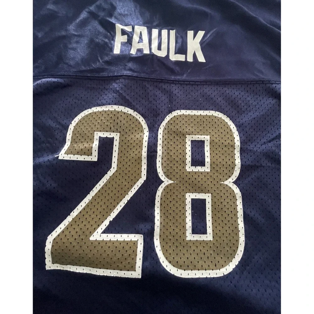 Deadstock Y2K Marshall Faulk VTG St. Louis Rams #28 YOUTH Jersey  Medium 10-12